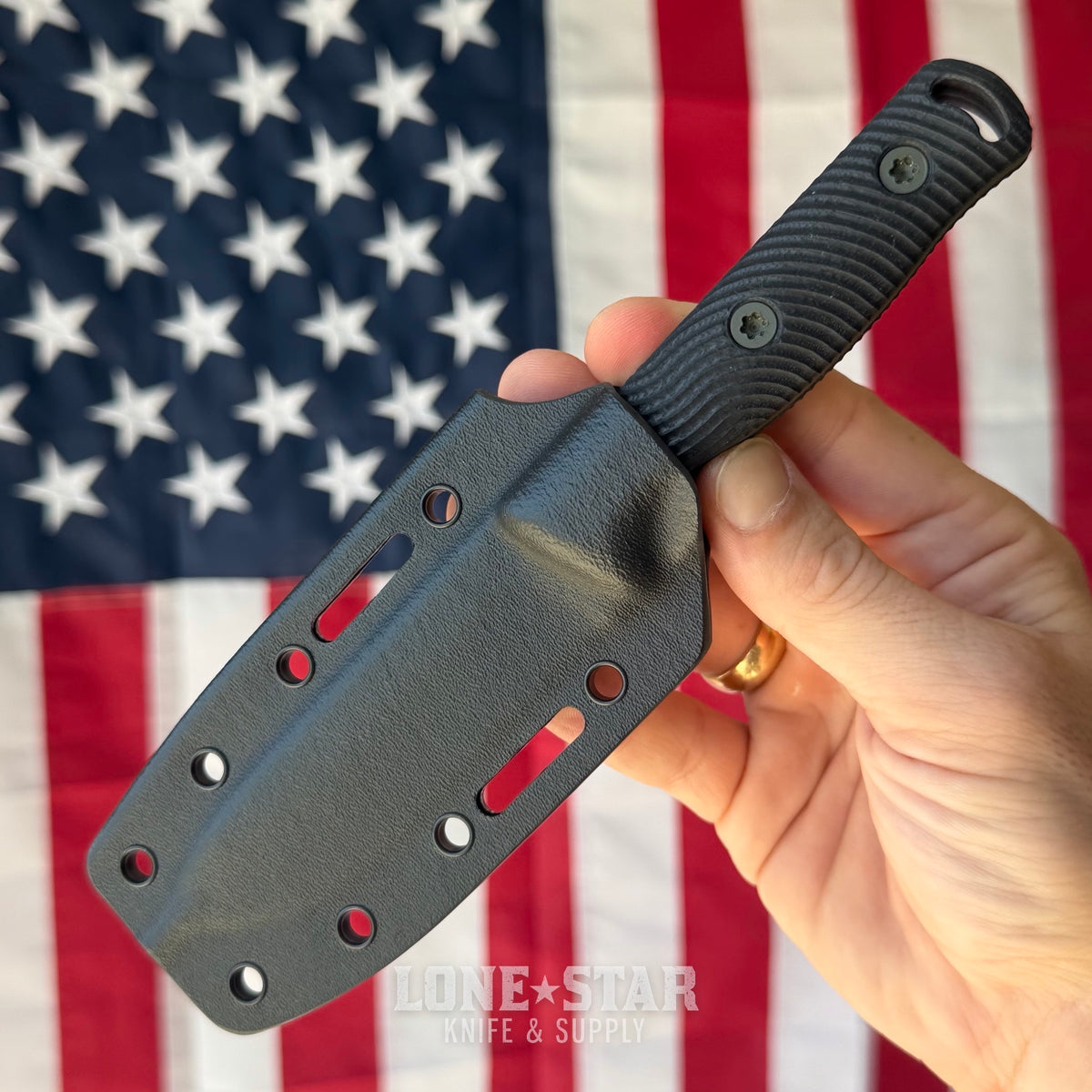 Hellbender Mudpup 4, 3.75" CPM-MagnaCut Drop Point, OD Green Cerakote, Black G10, Kydex Sheath, Made in USA (HB-MUDPUP4-OD-BLK-KY)