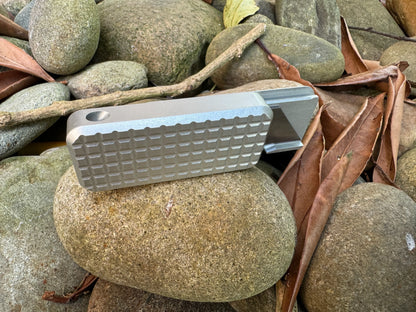 Rivery MFG Zero Utility Knife – Grenade Pattern, 6061 Aluminum, Retractable Blade – Made in USA