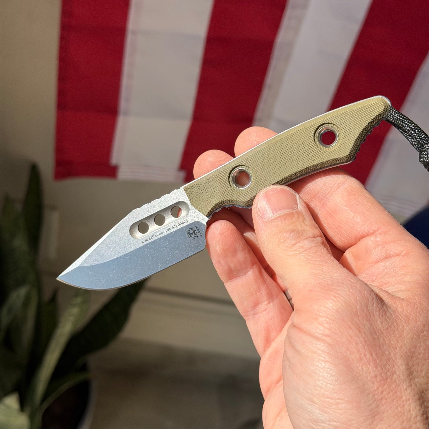 Heretic Knives Kobold Fixed Blade Knife, OD Green G10, Stonewash MagnaCut Blade, 2.8″, Made in USA (H065-2A-OD-G10)