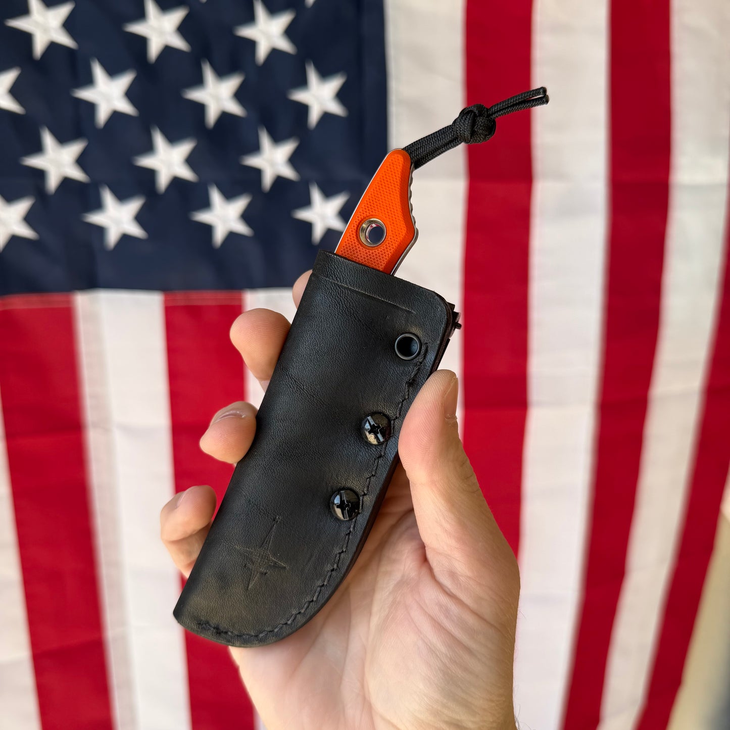Heretic Knives Kobold Fixed Blade Knife, Orange G10, Stonewash MagnaCut Blade, 2.8″, Made in USA (H065-2A-OG-G10)
