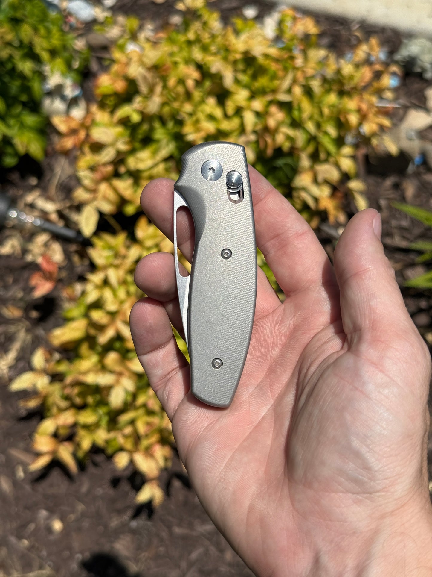 Bulldog Knife – 2.9″ 20CV Stonewash Blade, Titanium Frame, River‑LOK – Made in USA (Bulldog Rev. B)