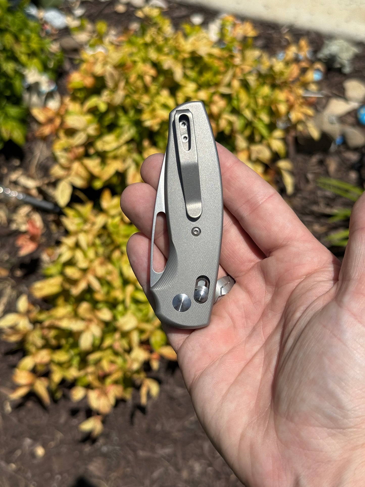 Bulldog Knife – 2.9″ 20CV Stonewash Blade, Titanium Frame, River‑LOK – Made in USA (Bulldog Rev. B)