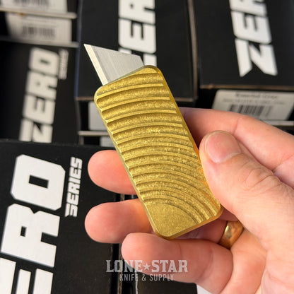 Rivery MFG Zero V2 Utility Knife, Original Pattern, Solid Brass - Made in USA (RIV-ZERO-V2-ORIG-BRASS)