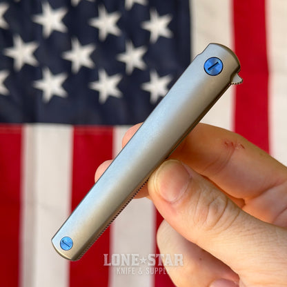 The Back Door: Michael Zieba MS3 Flipper - 2.6" M390, Titanium - Made in USA (Trade In)