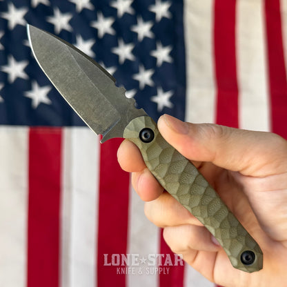 The Back Door: Wachtman Knife & Tool Eddy 2 Fixed Blade - 2.7" 80CrV2, Rock Texture G10 - Made in USA (Trade In)