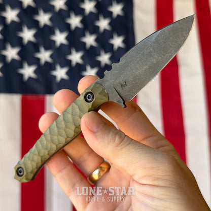 The Back Door: Wachtman Knife & Tool Eddy 2 Fixed Blade - 2.7" 80CrV2, Rock Texture G10 - Made in USA (Trade In)