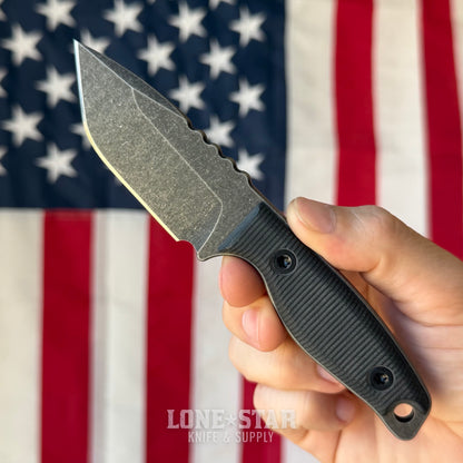 The Back Door: Compliance Edge Vendetta Fixed Blade - 2.8" CPM-3V, G10, TOPS Machined - Made in USA (Trade In)