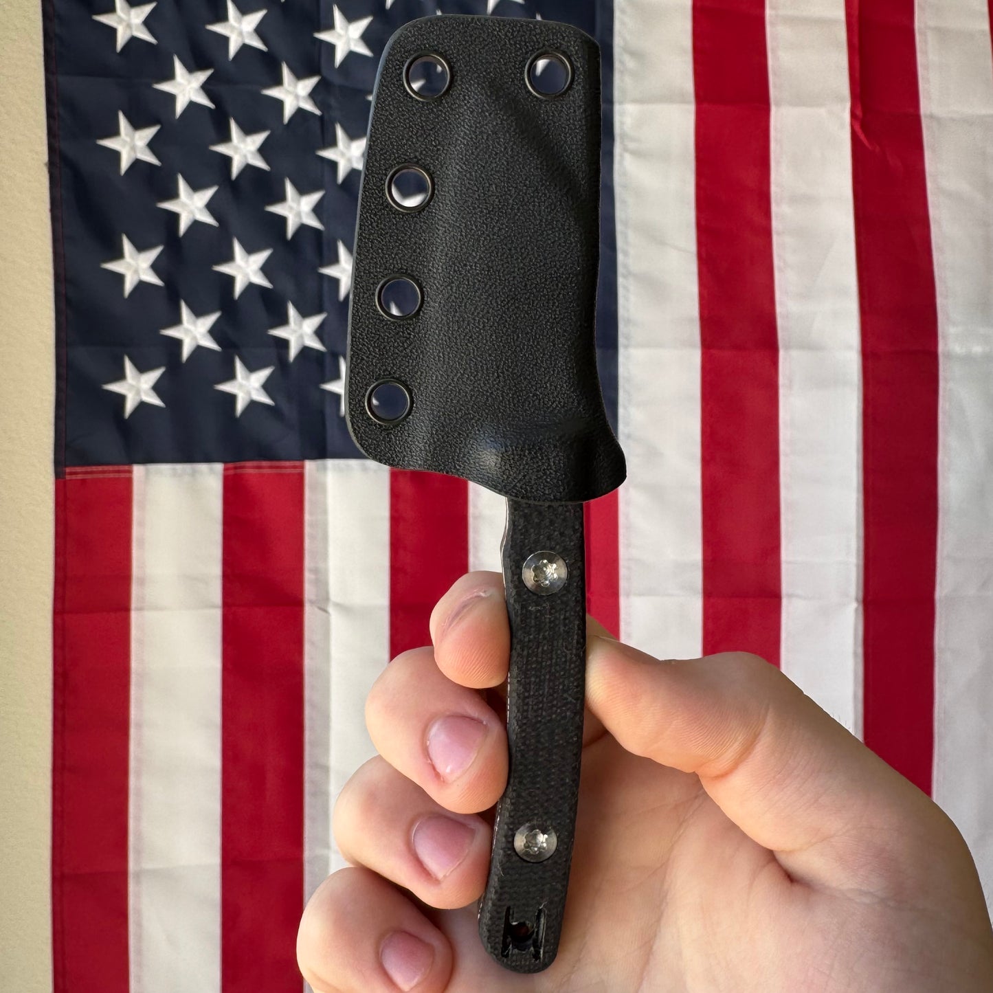 Hellbender Blade Co. Newt 2" Fixed Blade – Black G10, MagnaCut Satin Sheepsfoot, Kydex Sheath – Made in USA