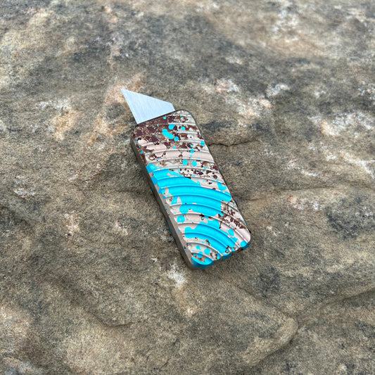 Rivery MFG Zero Knife – Corrosive Sky, CadLab CNC Collaboration – Made in USA