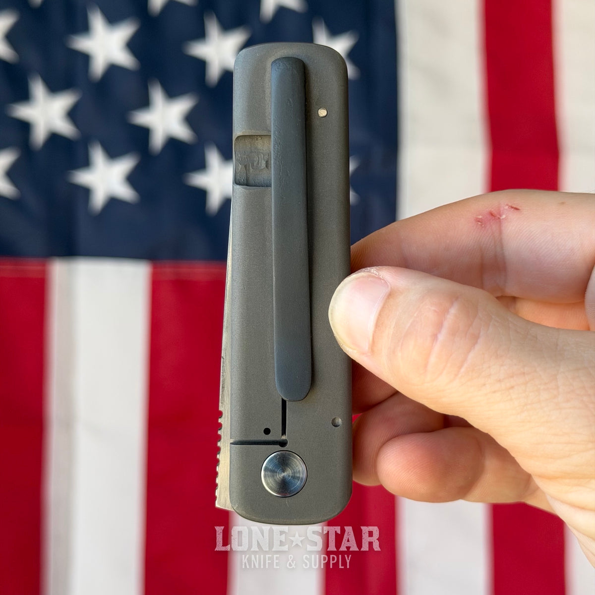 The Back Door: Old Dominion Knifeworks Custom Gent Front Flipper - 3", Bronze Weave Carbon Fiber - Made in USA (Trade In)
