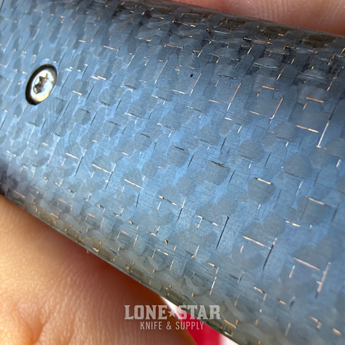 The Back Door: Old Dominion Knifeworks Custom Gent Front Flipper - 3", Bronze Weave Carbon Fiber - Made in USA (Trade In)