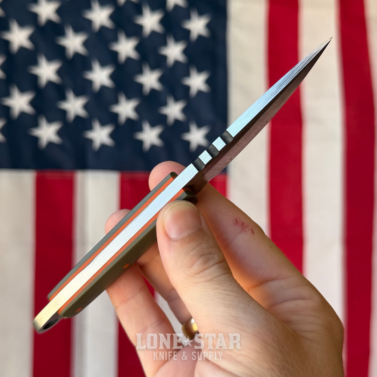 The Back Door: Old Dominion Knifeworks 2.5 EDC Fixed Blade - 3" Nitro-V, OD Green G10 - Made in USA (Trade In)