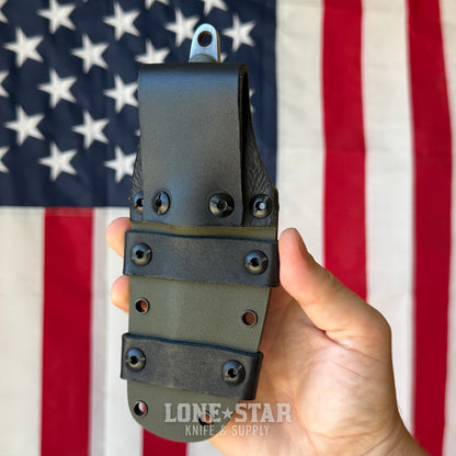 The Back Door: Old Dominion Knifeworks 2.5 EDC Fixed Blade - 3" Nitro-V, OD Green G10 - Made in USA (Trade In)