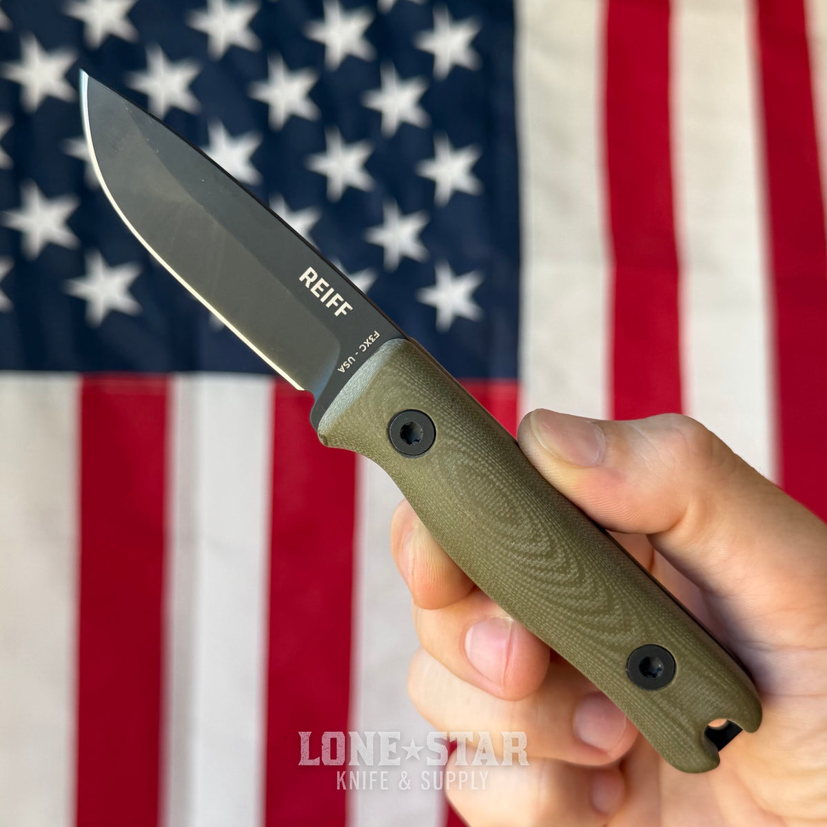 The Back Door: Reiff Knives F3XC Fixed Blade - 2.8" CPM-3V, OD Green G10, Well Used - Made in USA (Trade In)
