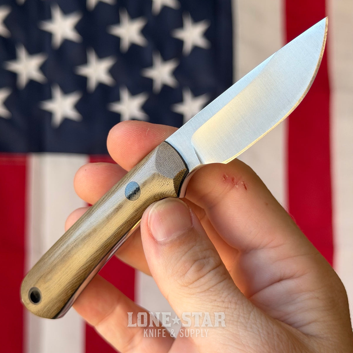 The Back Door: Night Watch Knives Custom Patrol Scalpel - Green Micarta - Made in USA (Trade In)