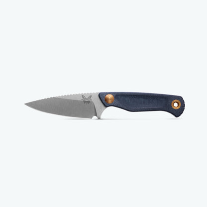 Benchmade Dacian Fixed Blade Knife – Blue Denim Micarta Handle, CPM MagnaCut Blade, Made in USA (203-04)