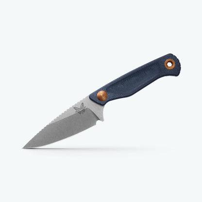 Benchmade Dacian Fixed Blade Knife – Blue Denim Micarta Handle, CPM MagnaCut Blade, Made in USA (203-04)