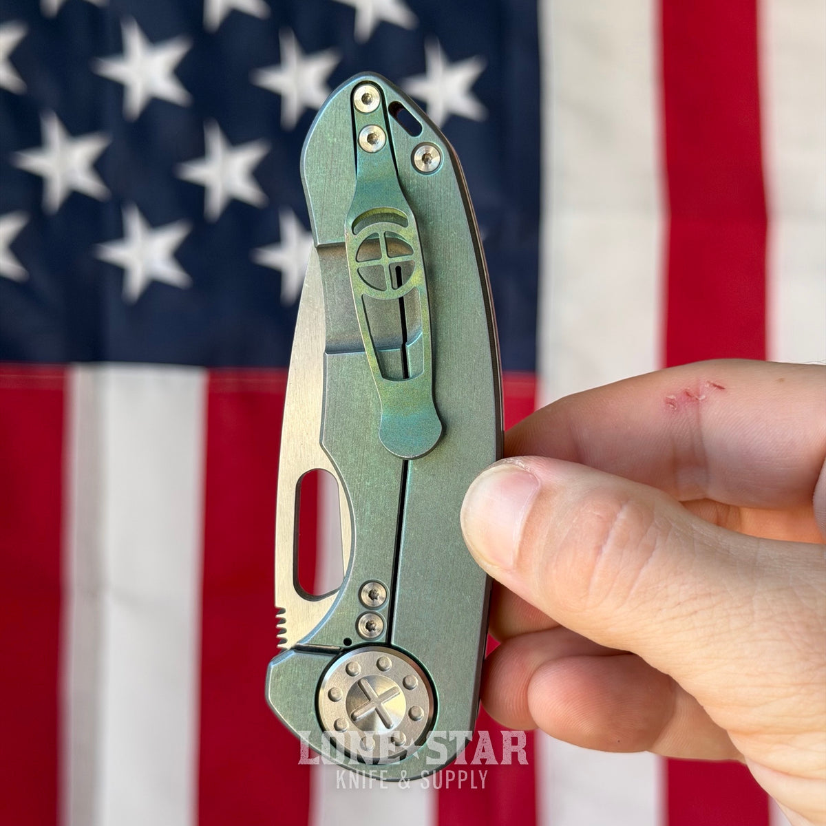 The Back Door: Curtiss Custom Knives F3 Folder - 3" MagnaCut Slicer, Titanium - Made in USA (Trade In)