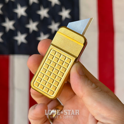 The Back Door: Rivery MFG Zero V2 Utility Knife, Grenade Pattern, Solid Brass - Made in USA (Return)