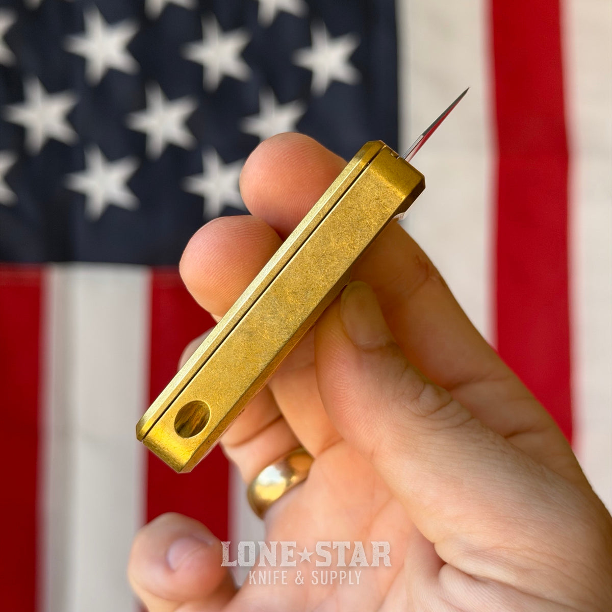 The Back Door: Rivery MFG Zero V2 Utility Knife, Grenade Pattern, Solid Brass - Made in USA (Return)