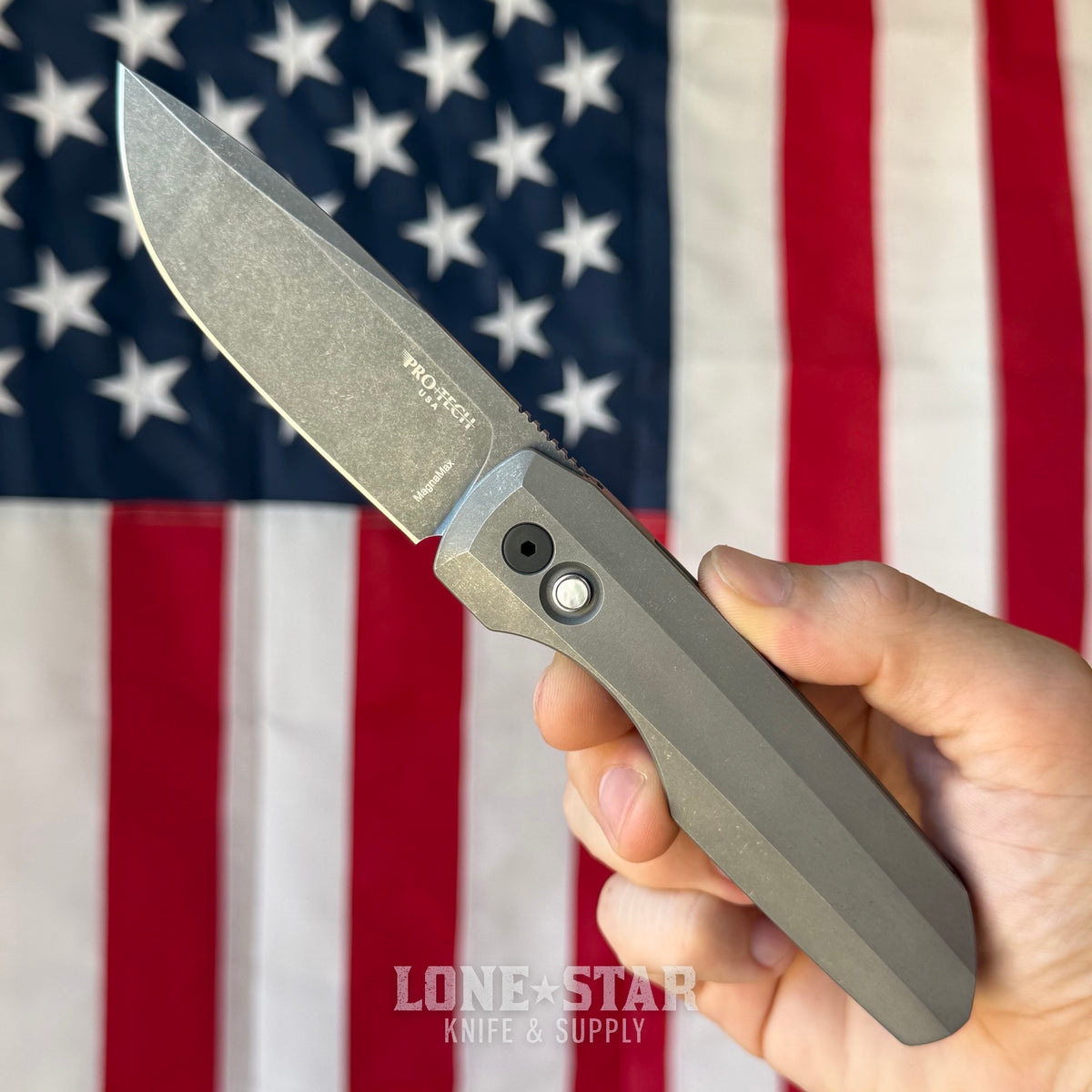 The Back Door: Pro-Tech 2026 Synapse 2 Custom 003 Auto - 3.5" Acid Wash MagnaMax, Two-Tone 17-4 Steel, Limited to 100 - Made in USA (Trade In)