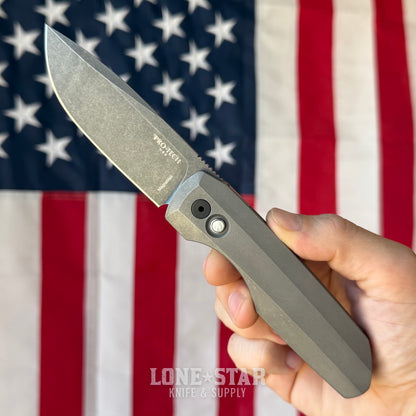 The Back Door: Pro-Tech 2026 Synapse 2 Custom 003 Auto - 3.5" Acid Wash MagnaMax, Two-Tone 17-4 Steel, Limited to 100 - Made in USA (Trade In)