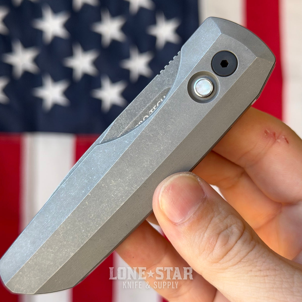 The Back Door: Pro-Tech 2026 Synapse 2 Custom 003 Auto - 3.5" Acid Wash MagnaMax, Two-Tone 17-4 Steel, Limited to 100 - Made in USA (Trade In)