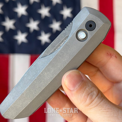 The Back Door: Pro-Tech 2026 Synapse 2 Custom 003 Auto - 3.5" Acid Wash MagnaMax, Two-Tone 17-4 Steel, Limited to 100 - Made in USA (Trade In)