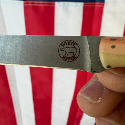 The Back Door: White River Knife & Tool Exodus 3 - S35VN, “Trout” Scales, 3.15″ Blade - Made in USA (Used)