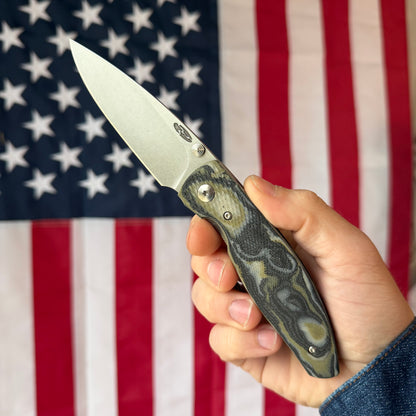 The Back Door: TRM ATOM LL - Midnight Jungle G10 3D Contoured Lizard Skin, MagnaCut Blade (Blemish)