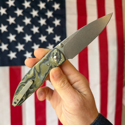 The Back Door: TRM ATOM LL - Midnight Jungle G10 3D Contoured Lizard Skin, MagnaCut Blade (Blemish)