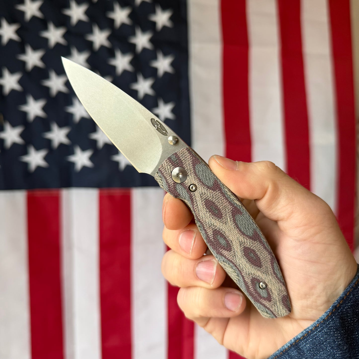 The Back Door: TRM Neutron 2 LL - Python Micarta 3D Contoured, Mike IRIE MagnaCut Blade (Blemish)
