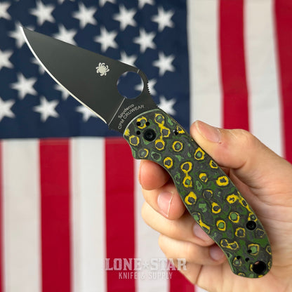 The Back Door: Spyderco Para 3 - 2.9" CPM CruWear, SMKW Toxic Storm Fat Carbon - Made in USA (Trade In)