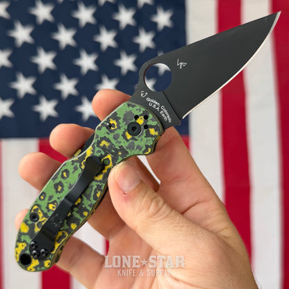 The Back Door: Spyderco Para 3 - 2.9" CPM CruWear, SMKW Toxic Storm Fat Carbon - Made in USA (Trade In)