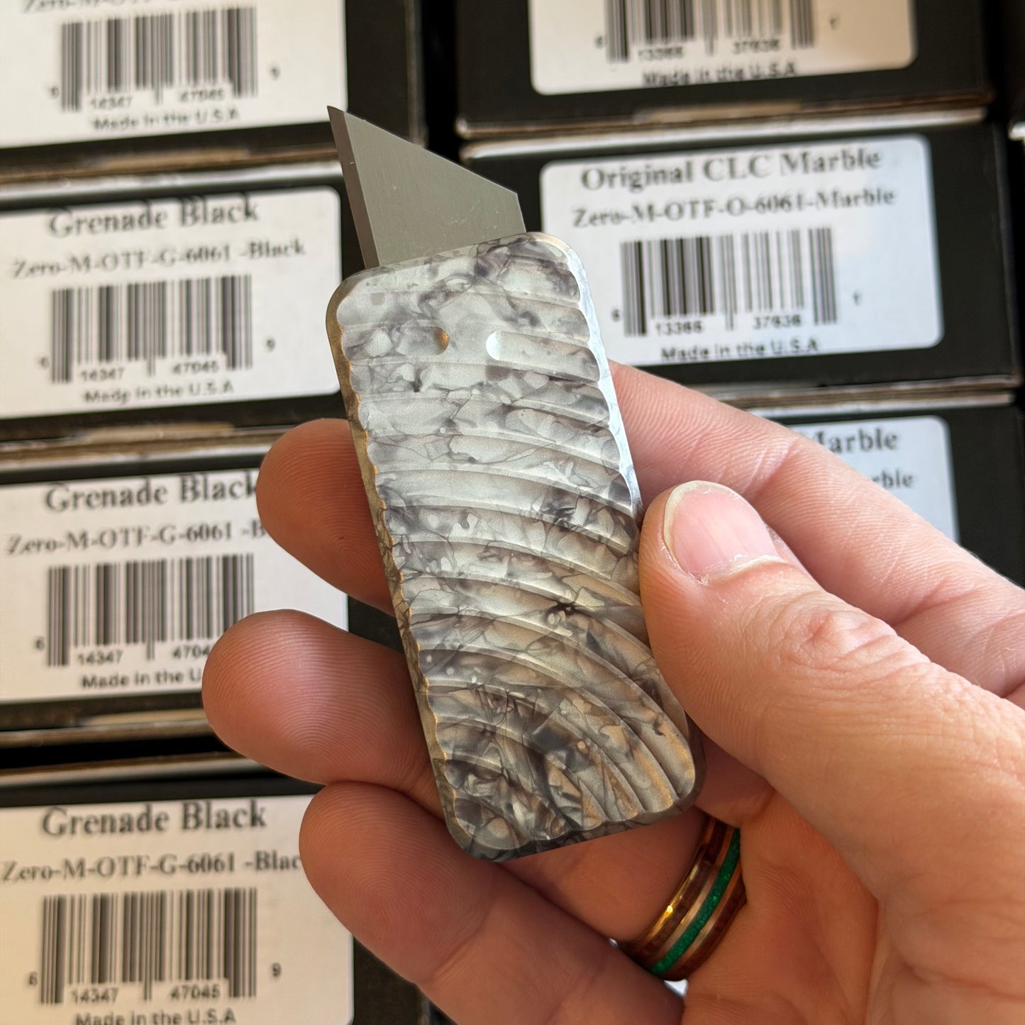 Rivery MFG Marble Zero  – Original Pattern, 6061 Aluminum, Retractable Blade – Made in USA