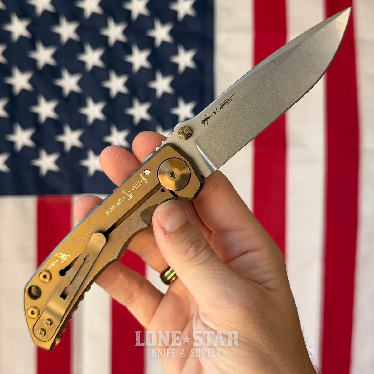 Spartan Blades Harsey Folder SHF - King Tut 2025 Special Edition, Bronze Hardware, MagnaCut - Made in USA (SF5KTUT)