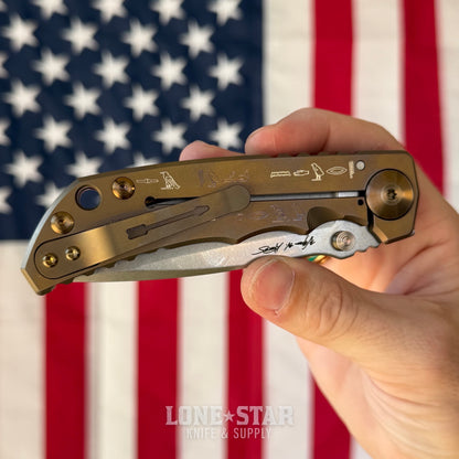 Spartan Blades Harsey Folder SHF - King Tut 2025 Special Edition, Bronze Hardware, MagnaCut - Made in USA (SF5KTUT)
