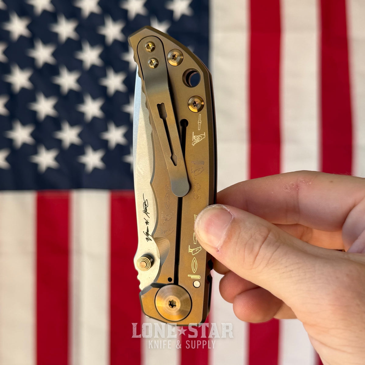 Spartan Blades Harsey Folder SHF - King Tut 2025 Special Edition, Bronze Hardware, MagnaCut - Made in USA (SF5KTUT)