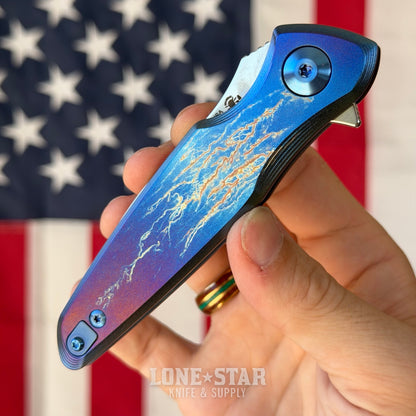 Spartan Blades Pandia Flipper - Stormwatch, Titanium Frame Lock, MagnaCut - Made in USA (SF16STORM)