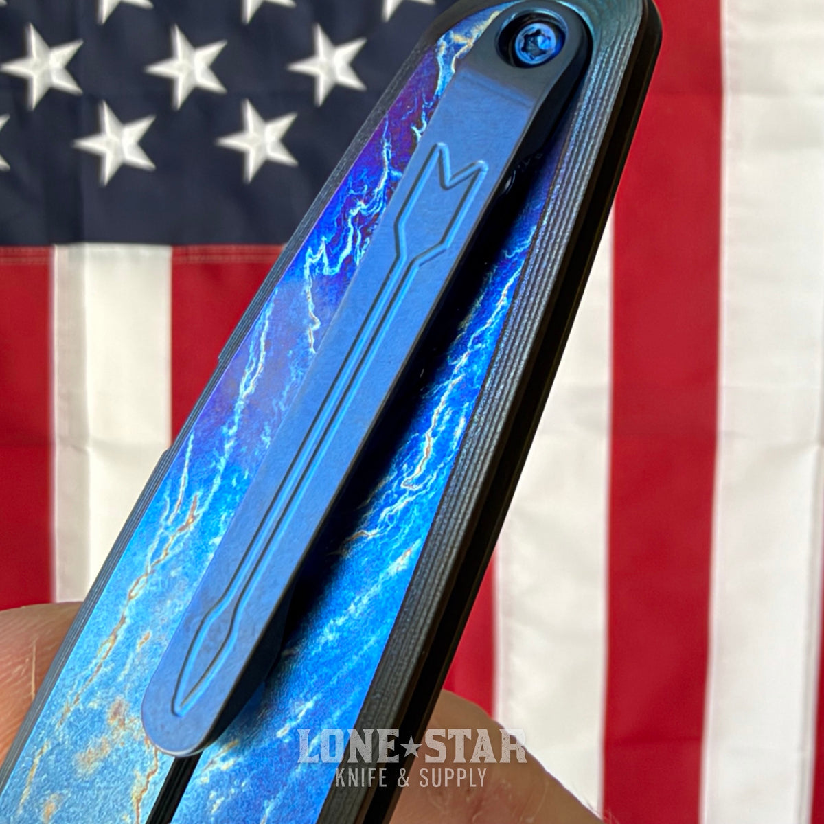 Spartan Blades Pandia Flipper - Stormwatch, Titanium Frame Lock, MagnaCut - Made in USA (SF16STORM)