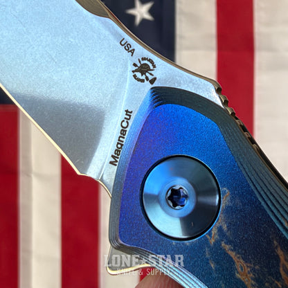 Spartan Blades Pandia Flipper - Stormwatch, Titanium Frame Lock, MagnaCut - Made in USA (SF16STORM)