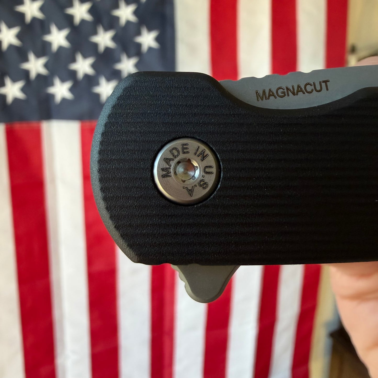 ABW Model 2 Knife – 3.25” MagnaCut Blade, Black Aluminum Handle, Liner Lock Flipper – Made in USA