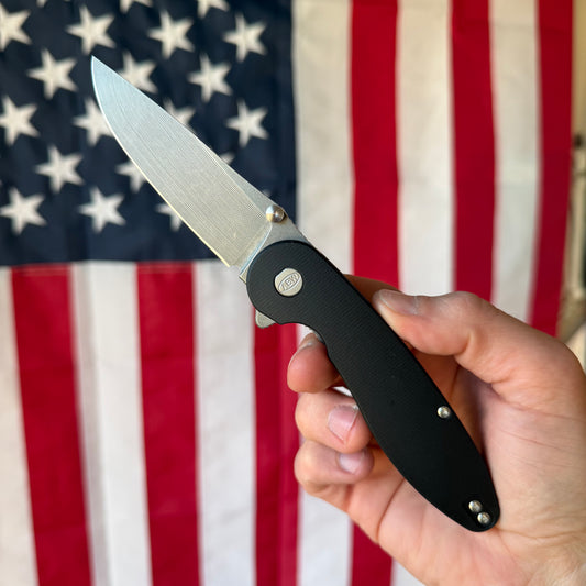 ABW Model 1 Knife – 3.25” MagnaCut Blade, Black Anodized Aluminum Handle, Liner Lock – Made in USA