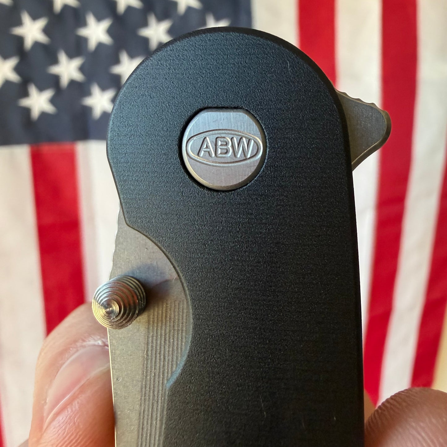ABW Model 1 Knife – 3.25” MagnaCut Blade, Black Anodized Aluminum Handle, Liner Lock – Made in USA