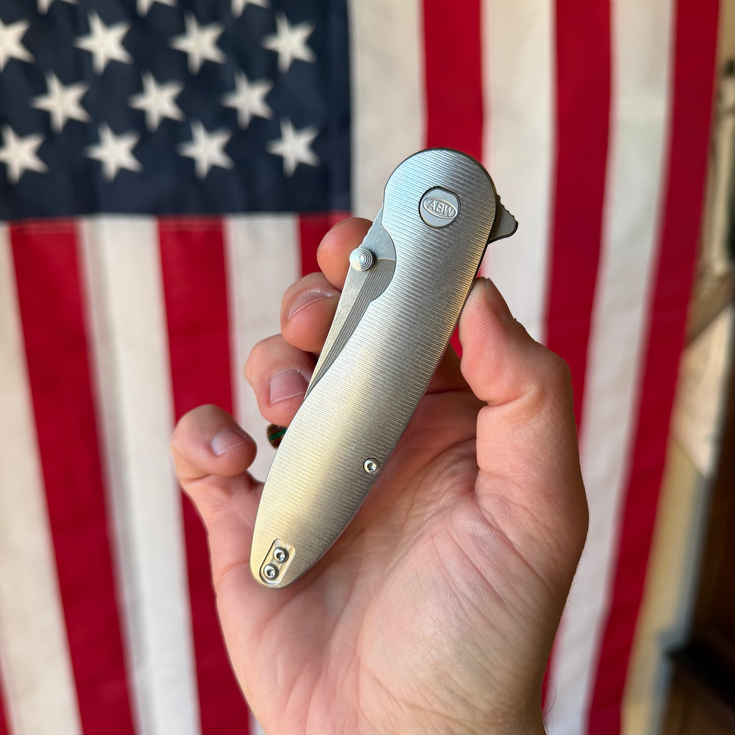 ABW Model 1 Knife – 3.25” MagnaCut Blade, Titanium Handle, Liner Lock – Made in USA