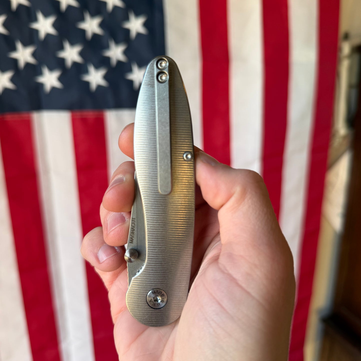 ABW Model 1 Knife – 3.25” MagnaCut Blade, Titanium Handle, Liner Lock – Made in USA