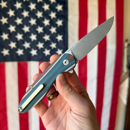 ABW Model 1 V7 Knife – 3.25” MagnaCut Blade, Color G10 Handle, Liner Lock – Made in USA