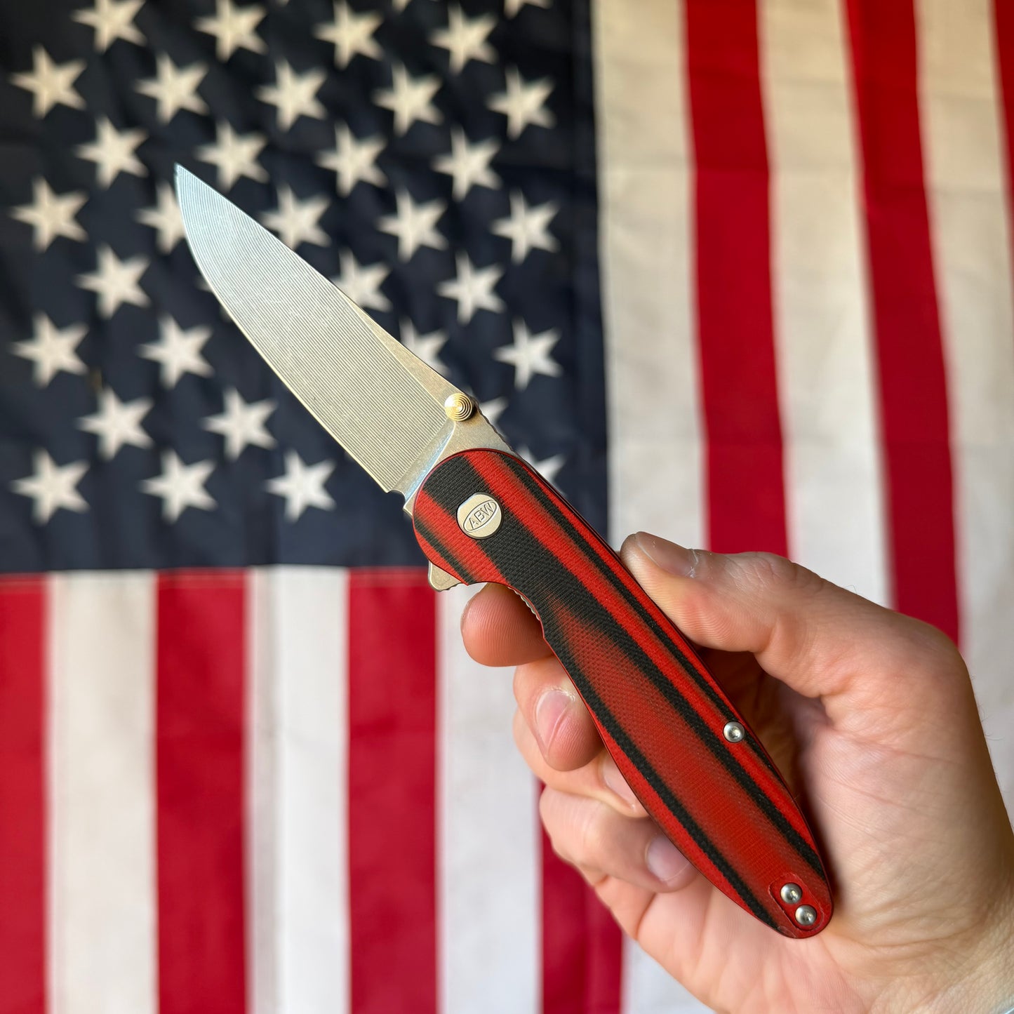 ABW Model 1 V7 Knife – 3.25” MagnaCut Blade, Color G10 Handle, Liner Lock – Made in USA