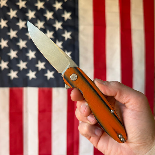 ABW Model 1 V7 Knife – 3.25” MagnaCut Blade, Color G10 Handle, Liner Lock – Made in USA