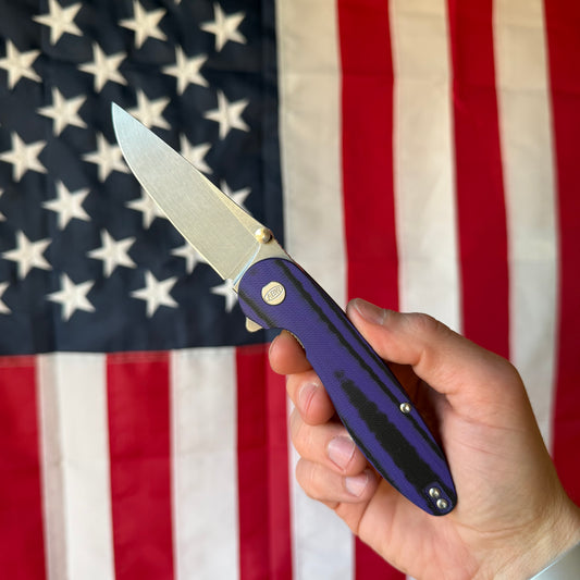 ABW Model 1 V7 Knife – 3.25” MagnaCut Blade, Color G10 Handle, Liner Lock – Made in USA